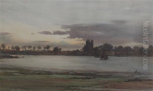 On The Alde Oil Painting by Edward Henry Fahey