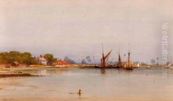 Hayling Island Oil Painting by Edward Henry Fahey