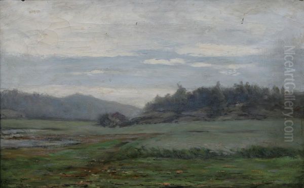 Landskap Oil Painting by Axel Fahlcrantz