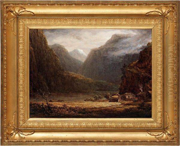 Fortuna Valley Oil Painting by Carl Johan Fahlcrantz