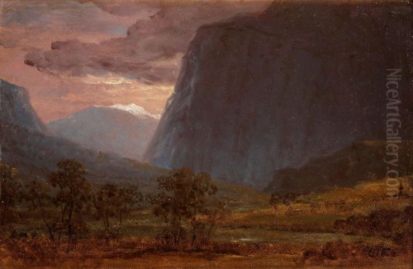 Fortuna Valley, Norway Oil Painting by Carl Johan Fahlcrantz