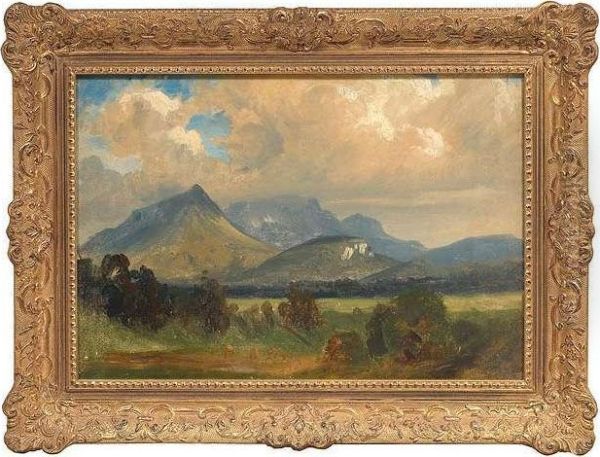 Landscapeat Berchtesgaden In Bavaria Oil Painting by Carl Ludwig Fahrbach