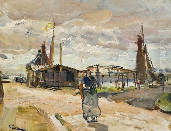 Hafen Oil Painting by Carl Fahringer