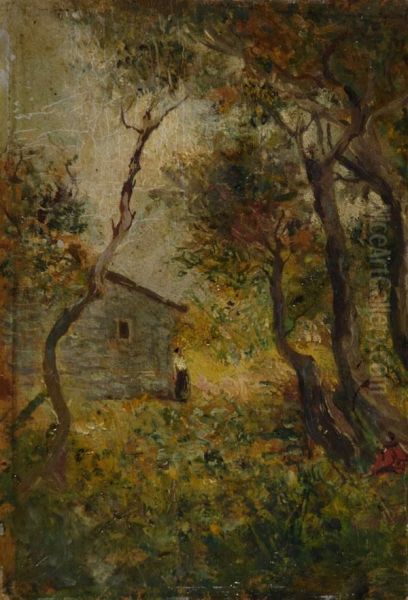 In Campagna Oil Painting by Fortunato Giulio Faini