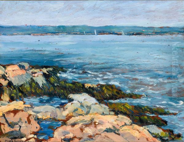 Coastal Landscape Oil Painting by Clara Fairfield Perry