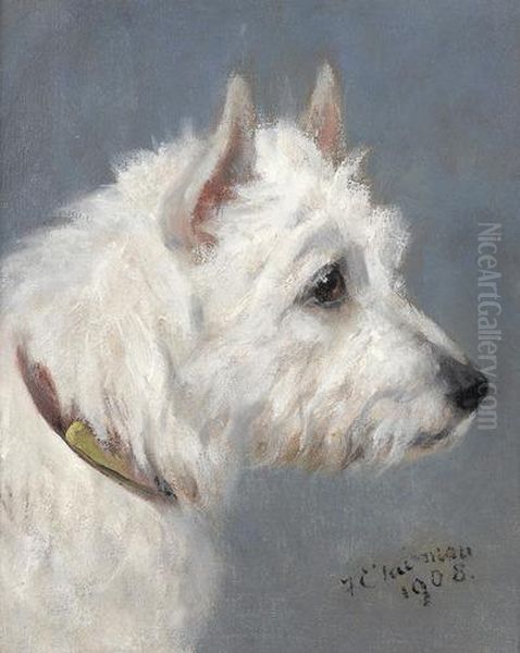 West Highland Terrier. Oil Painting by Frances C. Fairman