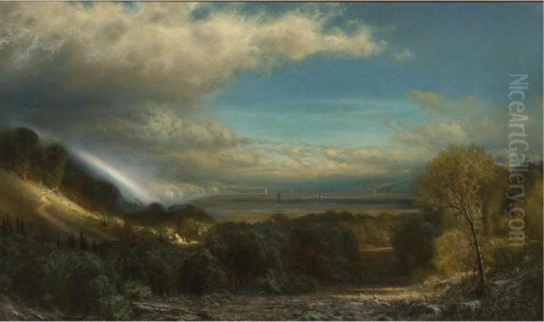 Hudson River Landscape Oil Painting by James Fairman