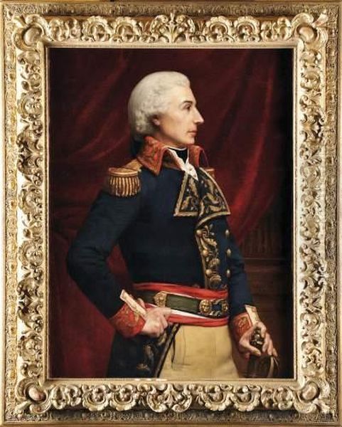 Portrait De Gilbert Du Motier Marquis De La Fayette Oil Painting by Maxime Faivre