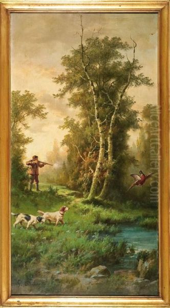 Scena Di Caccia Oil Painting by Giuseppe Falchetti