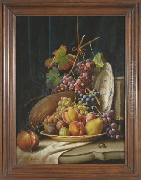 Natura Morta Con Frutta Oil Painting by Giuseppe Falchetti