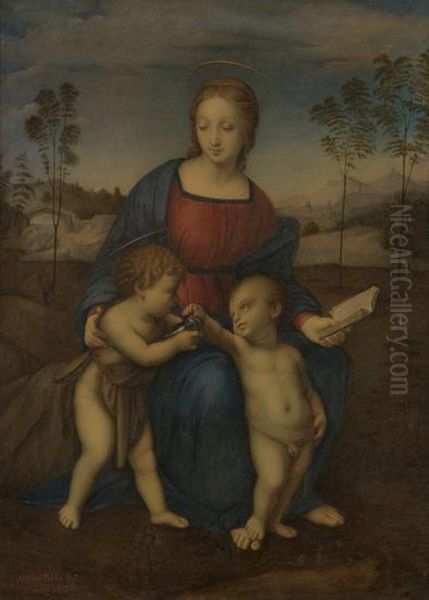 Madonna Con Bambino E San Giovannino Oil Painting by Antonio Falda