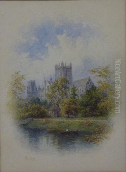 York Minster From The River Oil Painting by George Fall