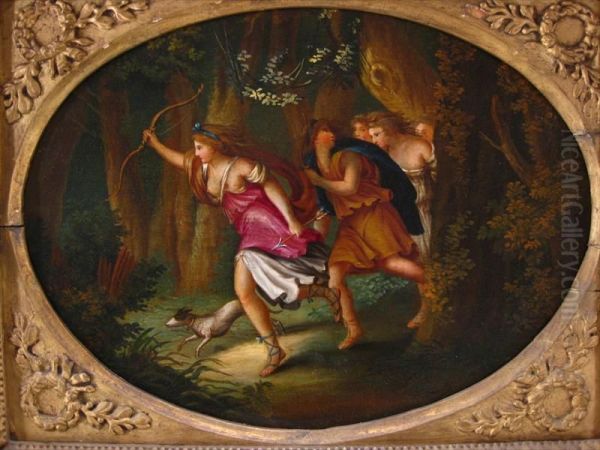 Mythical Hunt Scene Oil Painting by Pietro Fancelli