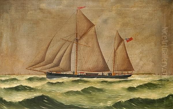 The Ketch 'hopewell' Oil Painting by J. Fannen