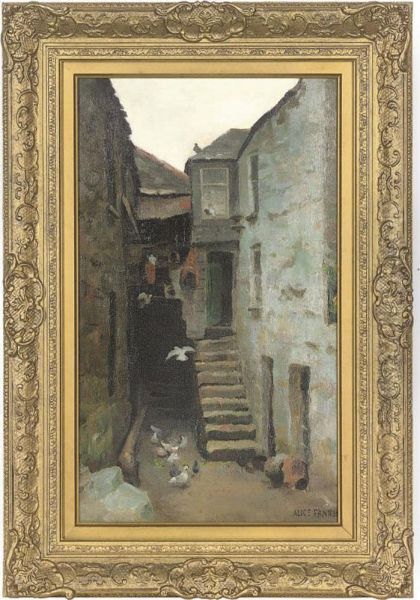 An Alley, St. Ives Oil Painting by Alice Taite Fanner