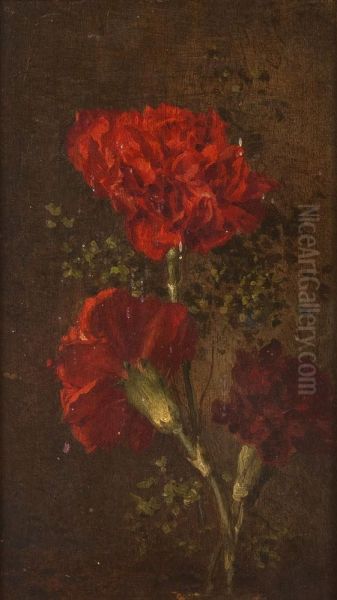 Rote Nelken Oil Painting by Victoria Dubourg Fantin-Latour