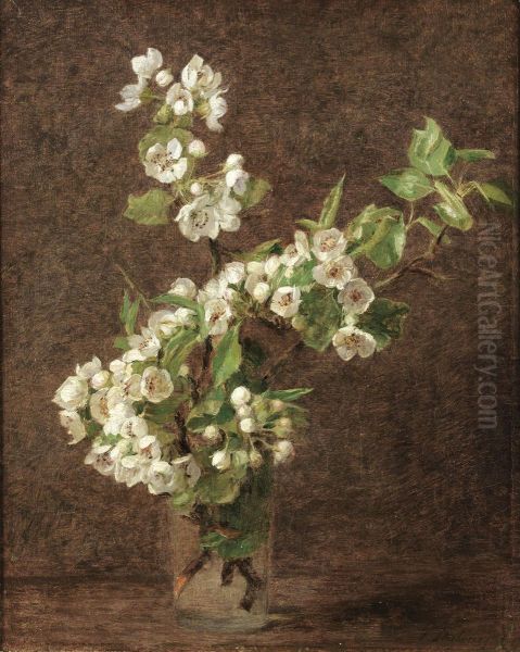 Fleurs De Pommiers Oil Painting by Victoria Dubourg Fantin-Latour