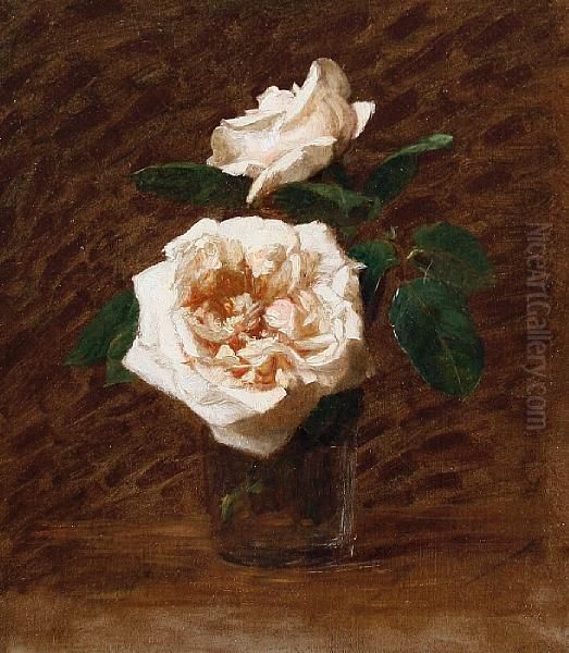 Study Of Roses Oil Painting by Victoria Dubourg Fantin-Latour