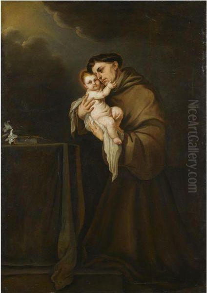 Saint Anthony Of Padua With The Christ Child Oil Painting by Giacomo Farelli