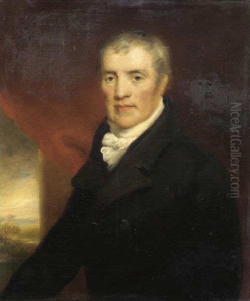 Rev. George Coleridge Oil Painting by John Farey