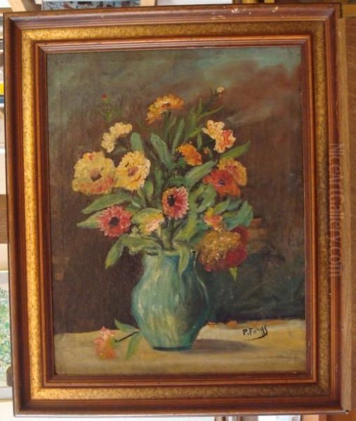 Bouquet De Fleurs Oil Painting by Pierre Farge