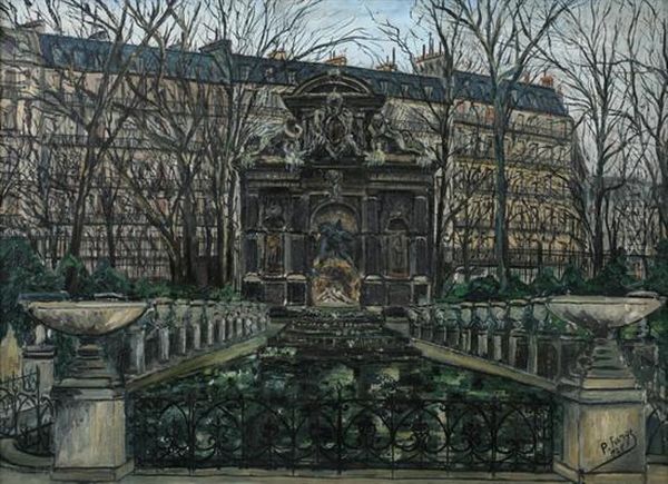 Paris, Jardin Du Luxembourg Oil Painting by Pierre Farge