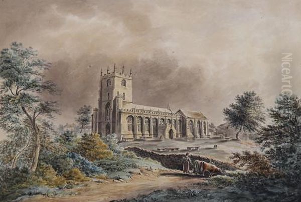 Bunbury Church, Cheshire Oil Painting by Joseph Farington