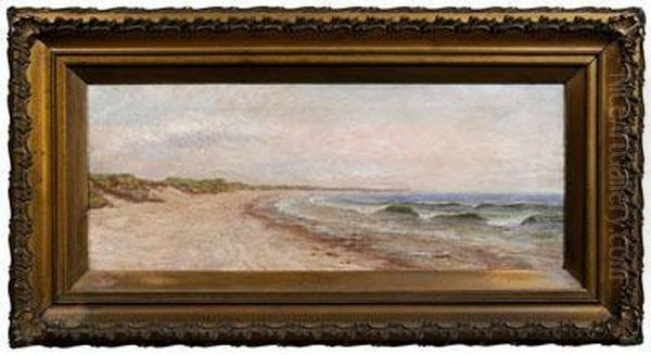 Sandy Beach Oil Painting by Ammi Merchant Farnham