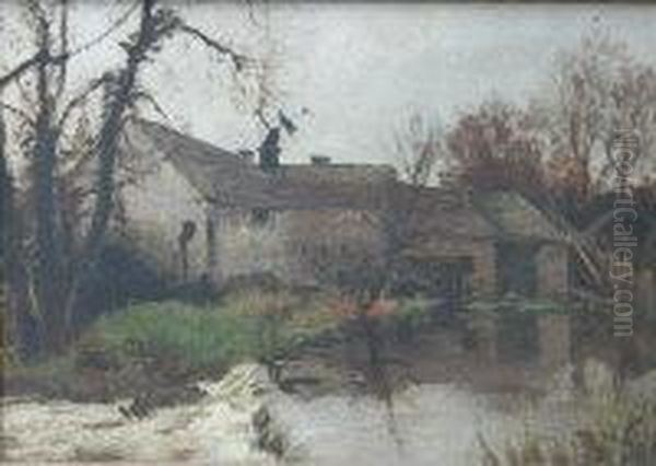 The Watermill Oil Painting by David Farquharson