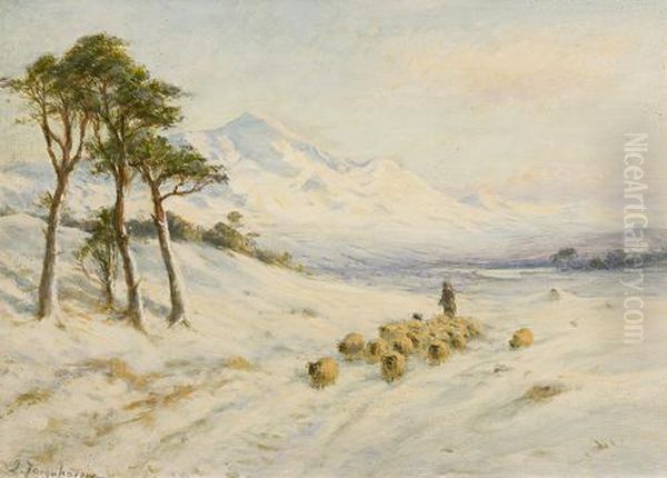 To Winter Quarters At Strathpeffer Oil Painting by Joseph Farquharson