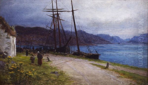 Return Of The Fishing Fleet Oil Painting by Joseph Farquharson