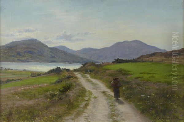 A Glimpse Of Loch Katrine Oil Painting by Joseph Farquharson