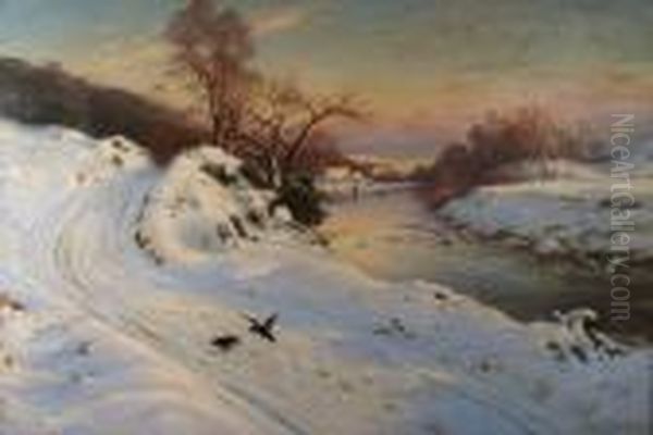 Glowed With Tints Of Evening's Hour Oil Painting by Joseph Farquharson