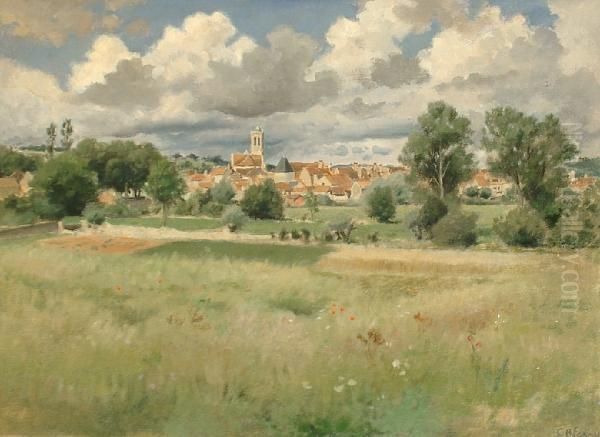 Noyers Sur Serein Oil Painting by Charles Brooke Farrar