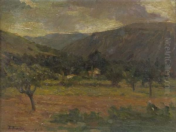 Paysage Provencal Oil Painting by Henry Farre