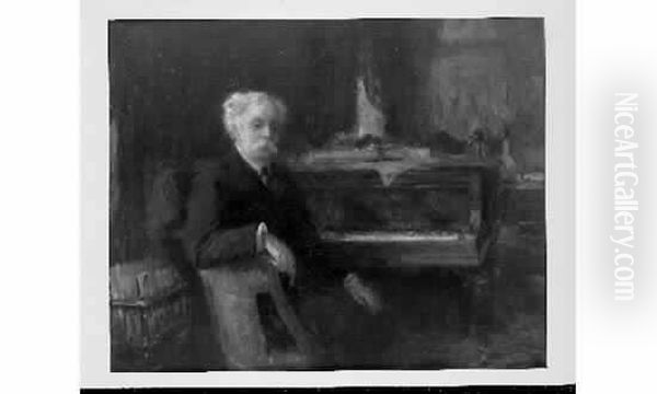 Gabriel Faure A Son Piano Oil Painting by Henry Farre