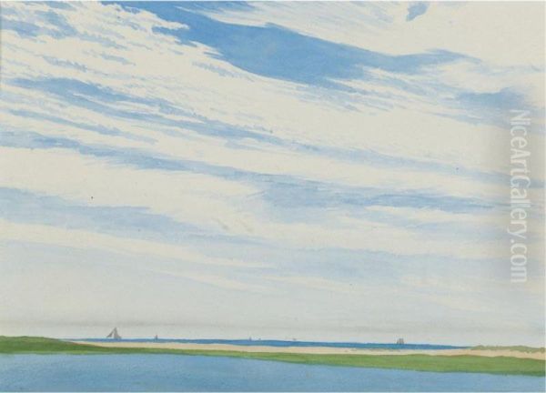 The Inlet Oil Painting by Henry Farrer