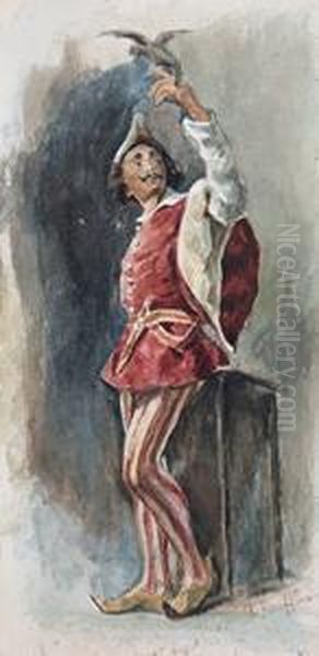 Il Falconiere Oil Painting by Federico Faruffini