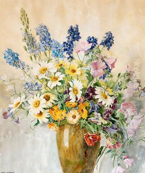 Fiori Di Prato Oil Painting by Hermine Faulhaber