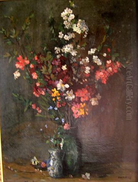 Blumenstilleben - Fruhlingstrauss Oil Painting by Amandus Faure