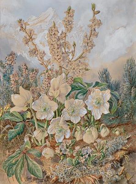 Alpenblumen Oil Painting by Carl Faust