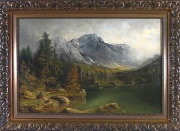 Onhe Titel Oil Painting by Luitpold Faustner