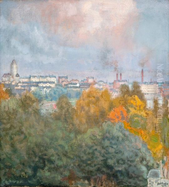 View Of Helsinki Oil Painting by Antti Faven