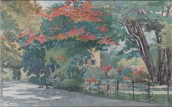 Eight Views In Barbados Oil Painting by Lionel Grimston Fawkes