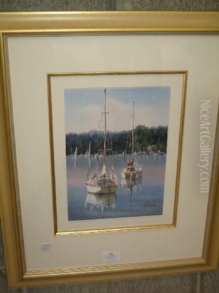 Pittwater Oil Painting by Joseph Fay