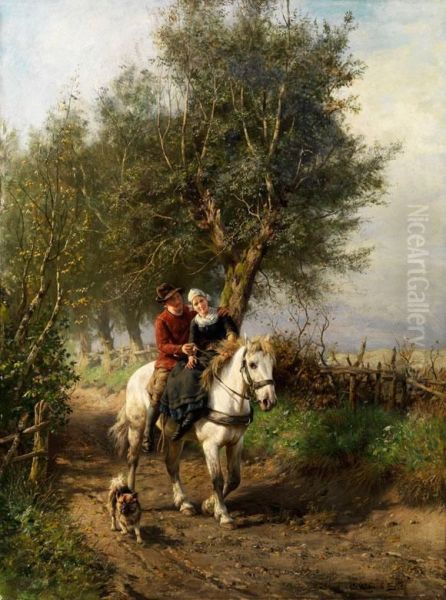 Die Heimkehr Oil Painting by Ludwig Benno Fay