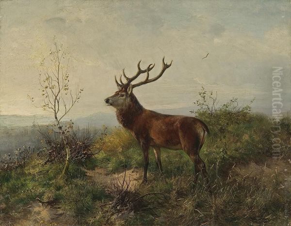 Fawn Oil Painting by Ludwig Benno Fay