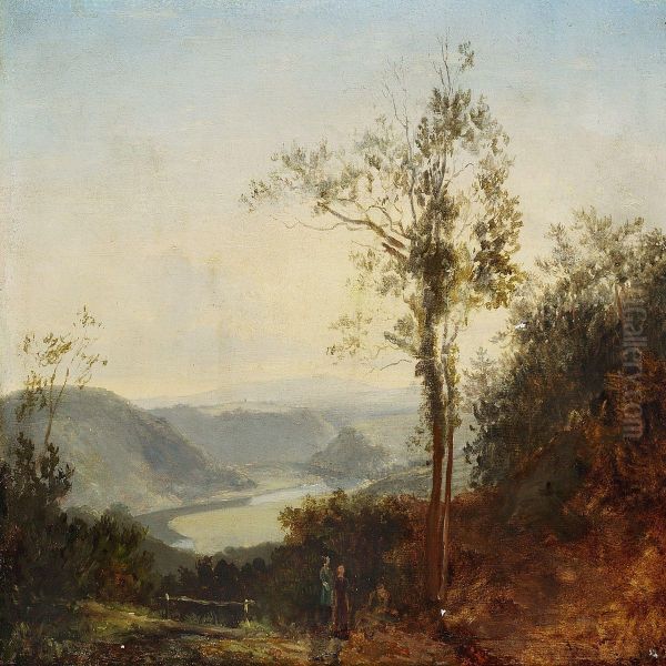 Hilly Landscape Oil Painting by Thomas Fearnley