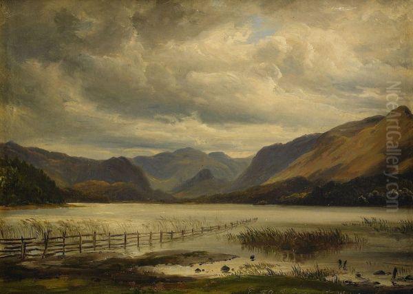 Landskap Fran Derwent Water Oil Painting by Thomas Fearnley