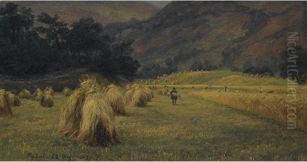 Hoystakker, Rydal, Cumbria (haystacks, Rydal, Cumbria) Oil Painting by Thomas Fearnley